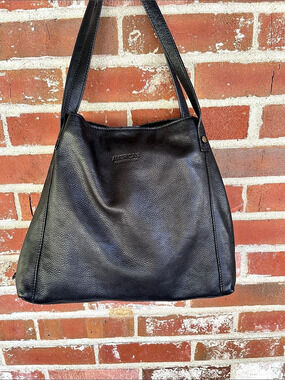 American Leather Co. Black Leather Shoulder Bag